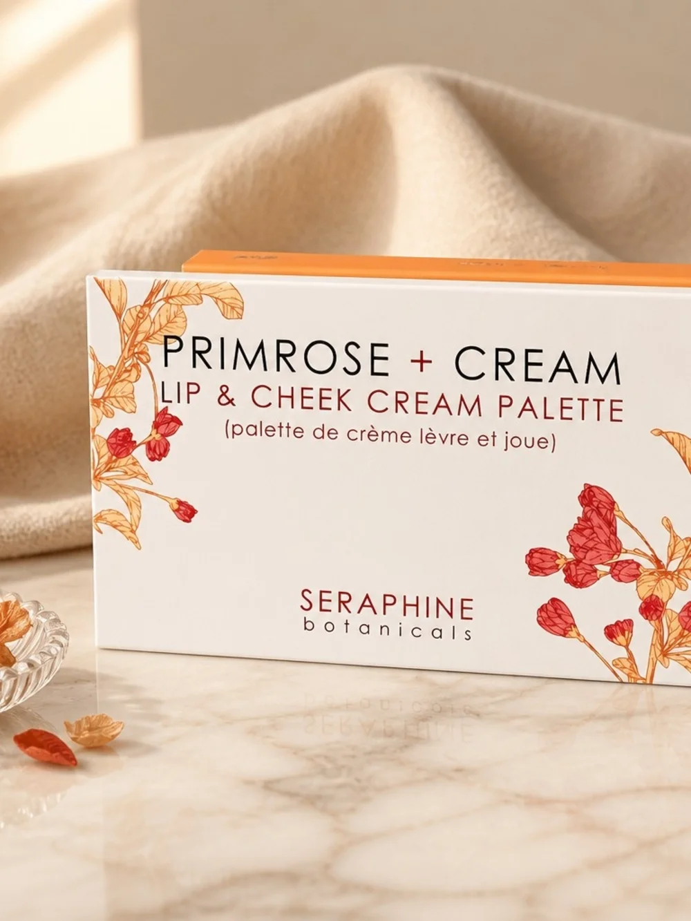 Seraphine Botanicals Primrose + Cream Lip & Cheek Cream Palette - NIB Vegan
